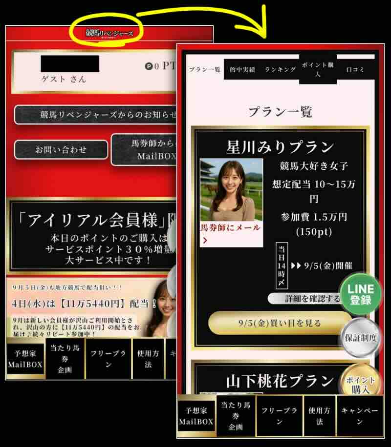 競馬リベンジャーズという競馬予想サイトが提供する競馬予想